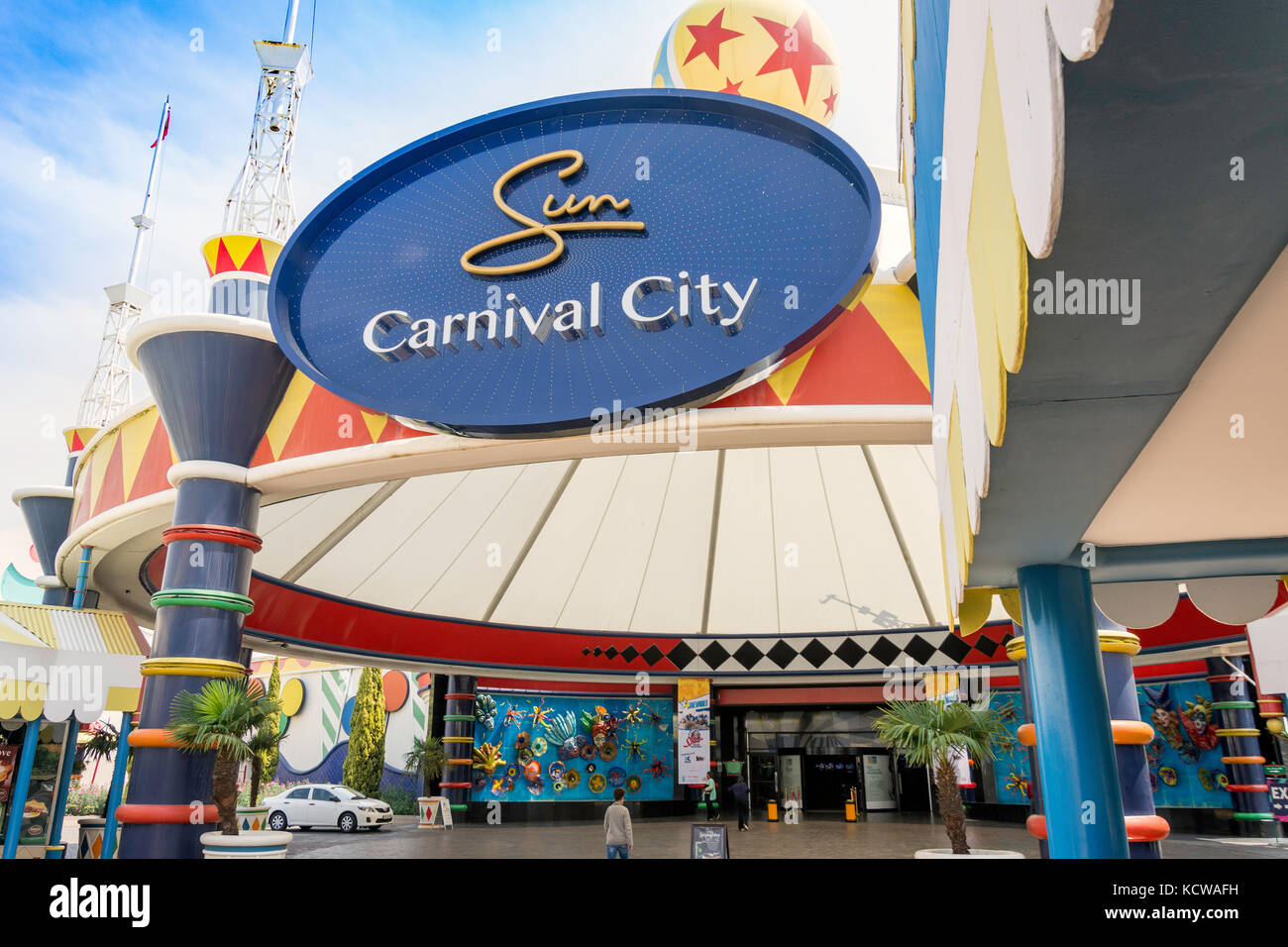 Ingresso al Carnevale Casino & Entertainment World, Brakpan, East Rand, maggiore Johannesberg, provincia di Gauteng, Repubblica del Sud Africa Foto Stock