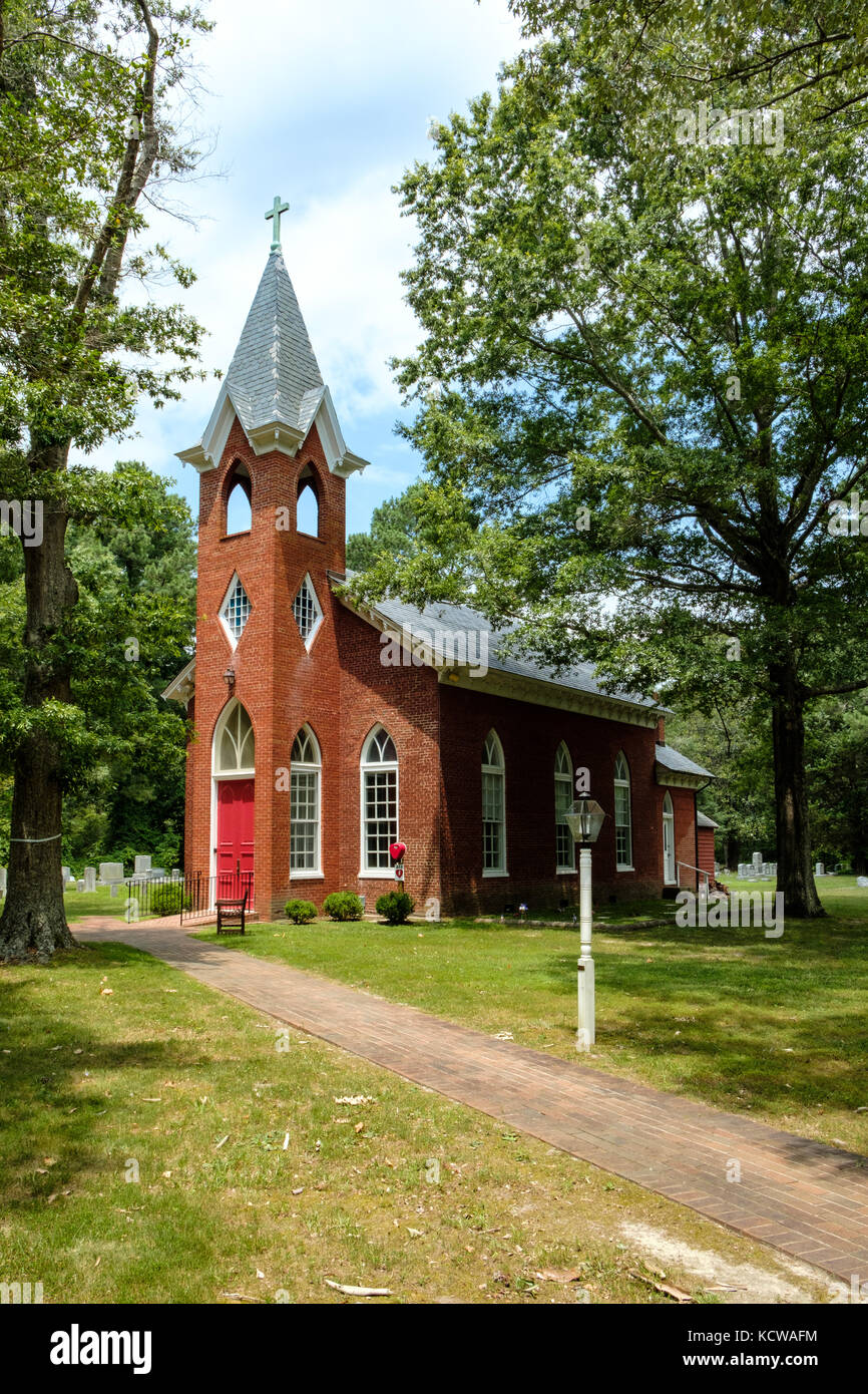 La Chiesa di Cristo, Kingston parrocchia episcopale, 320 Williams Wharf Road, Mathews, Virginia Foto Stock