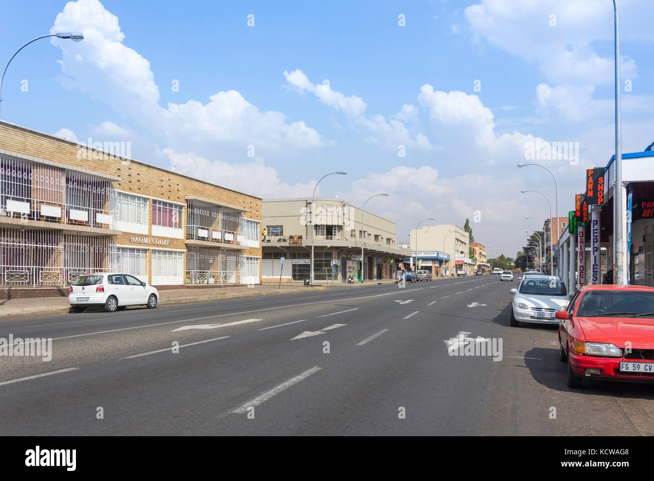 Prince George Avenue, Brakpan, East Rand, maggiore Johannesberg, provincia di Gauteng, Repubblica del Sud Africa Foto Stock