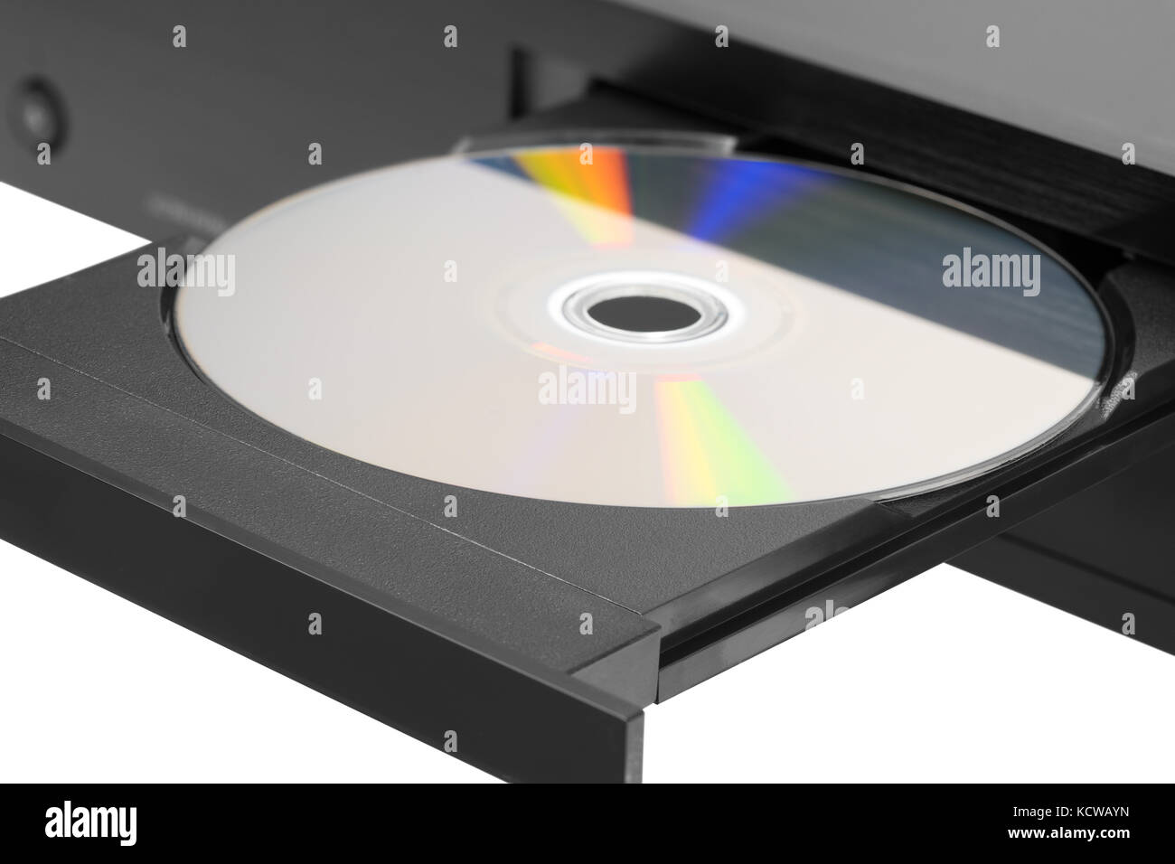 Lettore Blu-ray con un disco, isolato Foto Stock