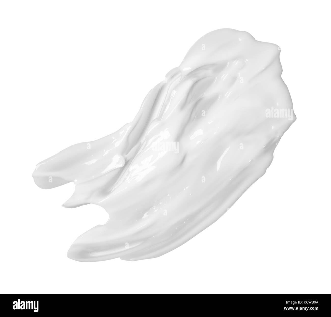 Crema cosmetica su uno sfondo bianco, isolato Foto Stock