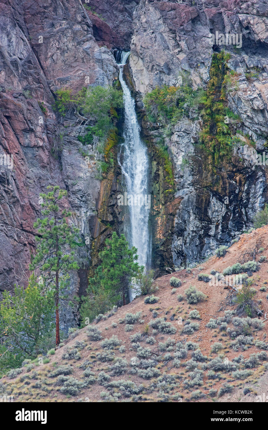 La cascata nel canyon di terra, vicino lytton, British Columbia, Canada Foto Stock