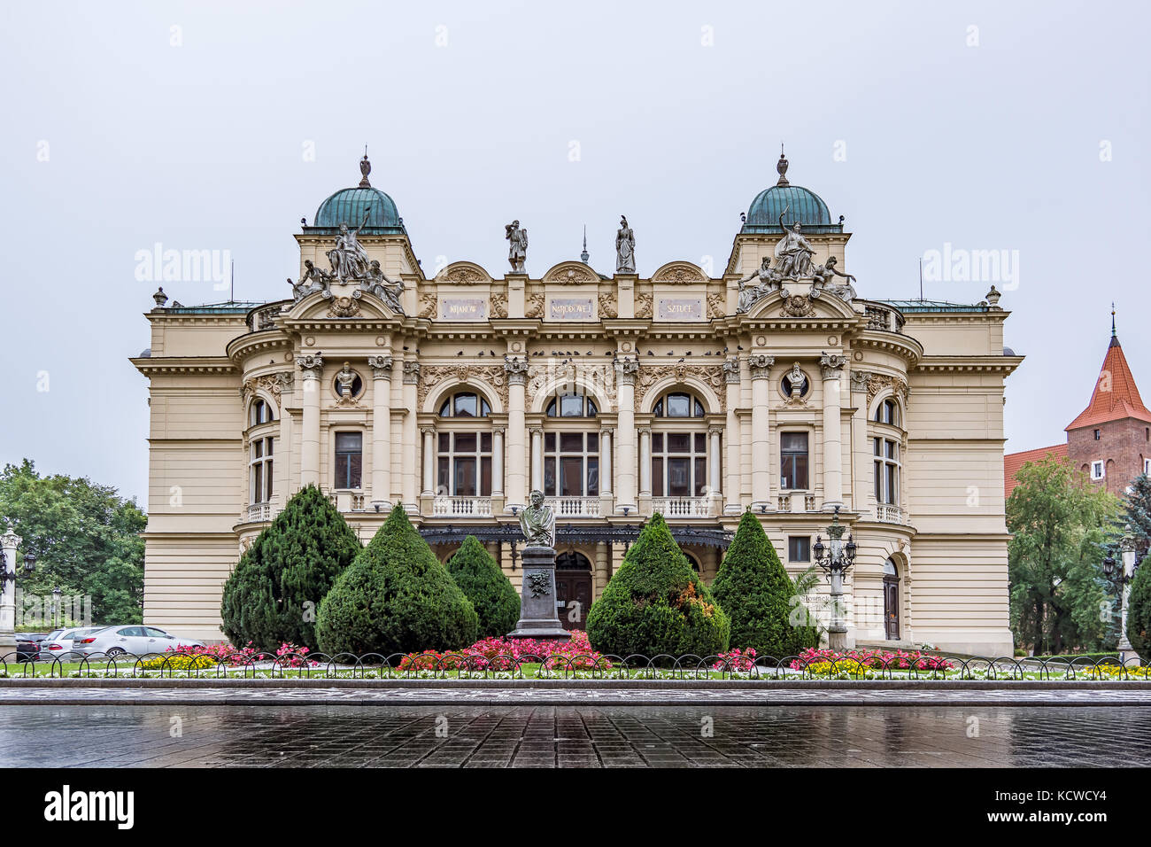 Ingresso anteriore di juliusz slowacki Theatre di Cracovia in Polonia, 16 settembre 2017 Foto Stock