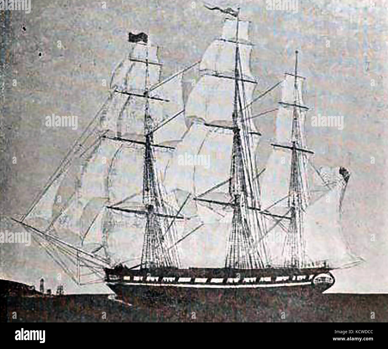 La nave ANN E SPERANZA costruito da Benjamin Tallman nel 1798 per Brown & Ives di Providence, Rhode Island , USA Foto Stock