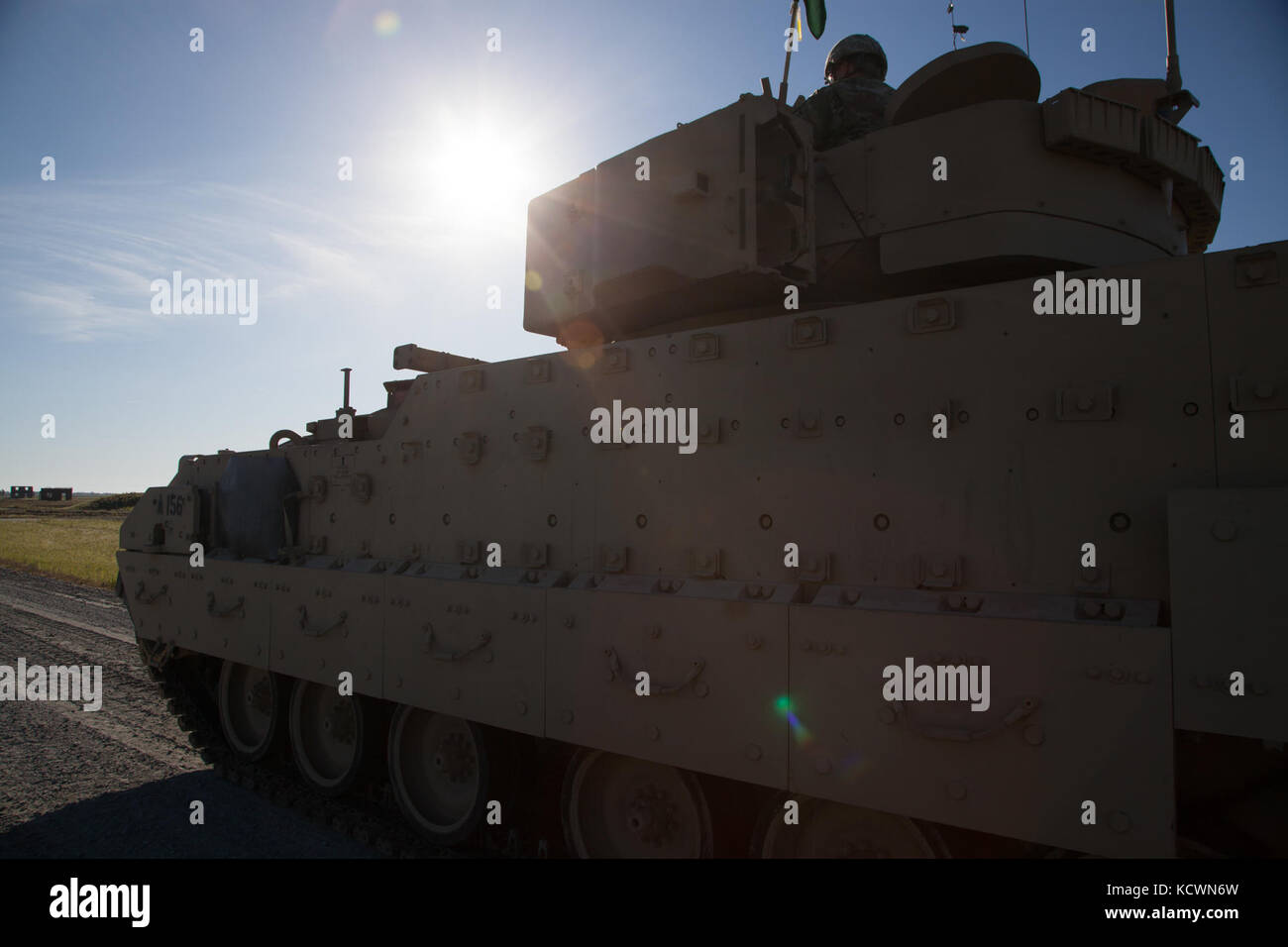 I soldati degli Stati Uniti con la società a, 4-118th bracci combinato battaglione, Carolina del Sud esercito nazionale guardia, partecipare a corsi di formazione gunnery aprile 9, 2017 a Fort Stewart, Georgia. (Esercito usa foto di capt. brian lepre) Foto Stock