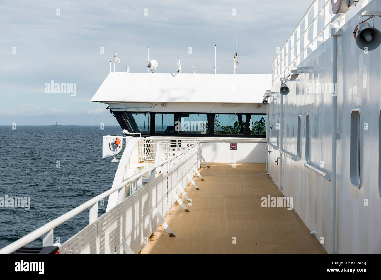 La nave di crociera sul mare tra la Norvegia e la Svezia Foto Stock