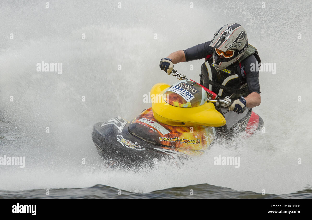 Jet Ski Racing nel JSRA campionato britannico a Avon, Preston, Regno Unito Foto Stock