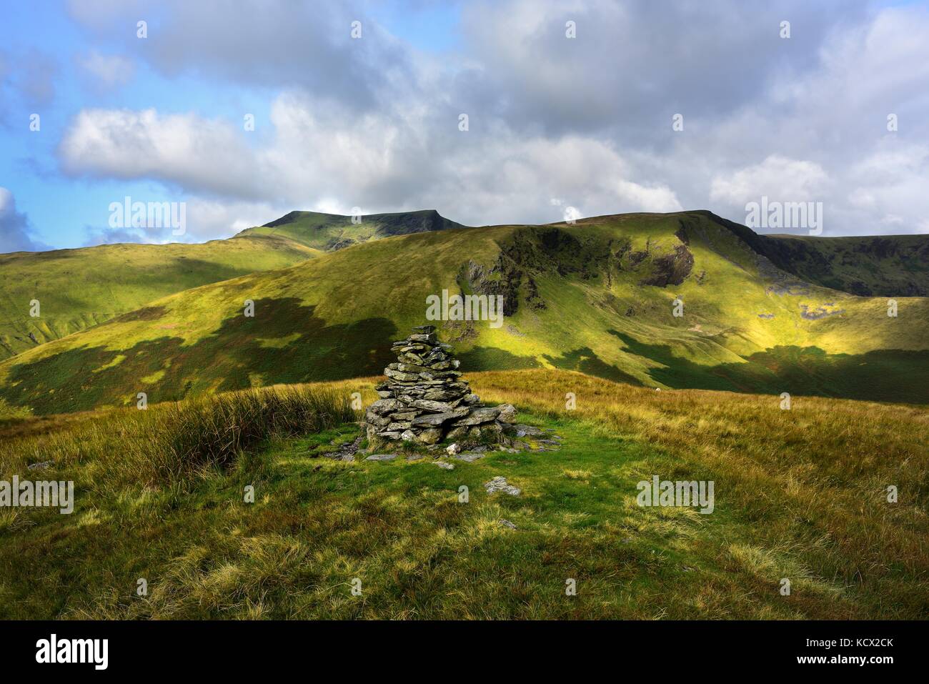 La luce del sole su blencathra e balze bannerdale Foto Stock