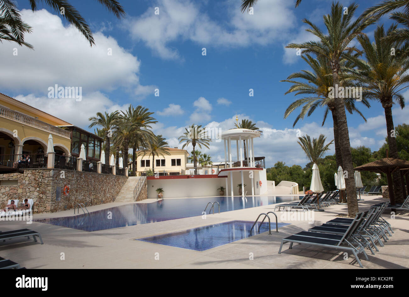 Piscina in Robinson Club Cala Serena, Cala dÕOr, Maiorca, Isole Baleari, Spagna. Foto Stock