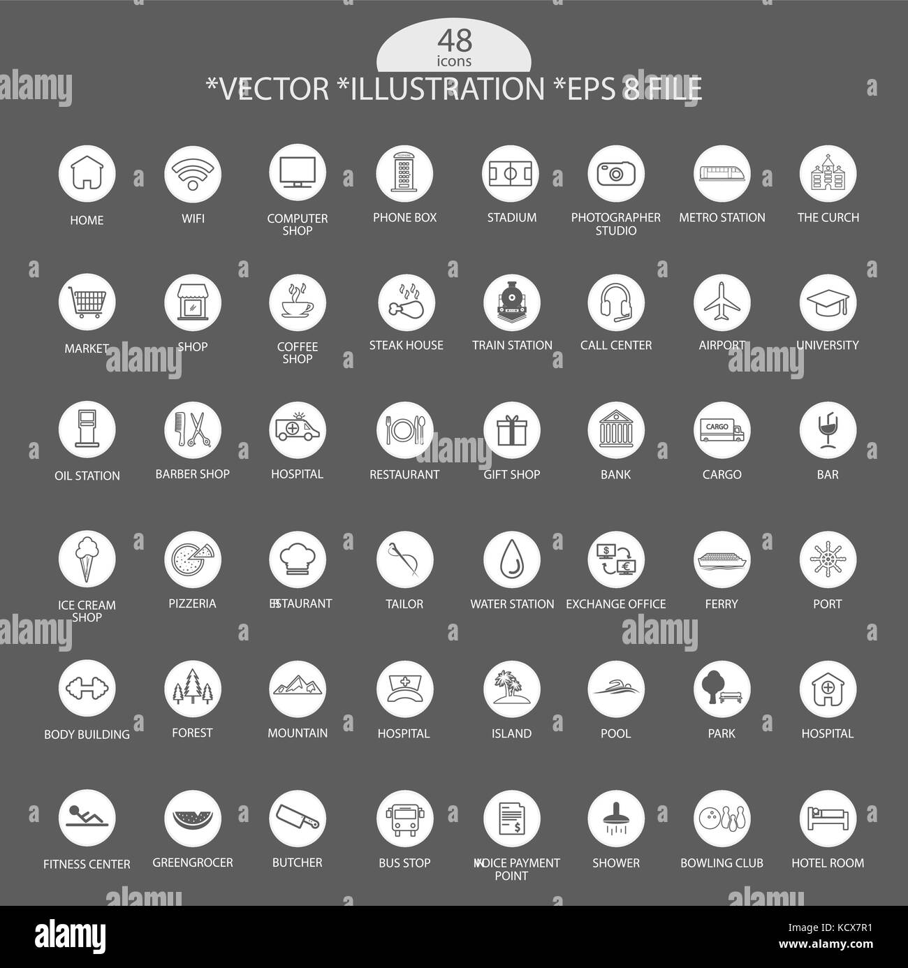 Grigio artistica icona impostare, vettore illustrazione, file eps Illustrazione Vettoriale