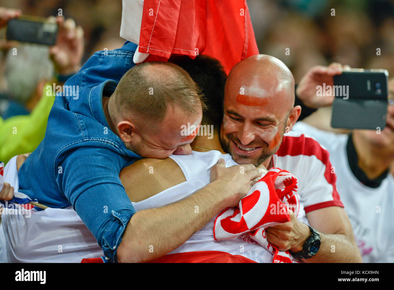 Ventole polacco celebrando Foto Stock