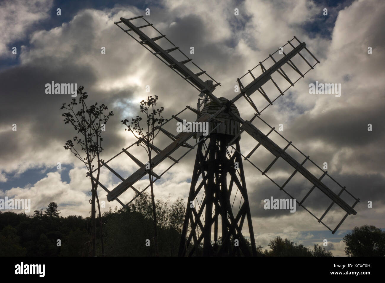 Boardman, drenaggio, il mulino a vento, come Hill ,traliccio Mills, mulini a scheletro Foto Stock