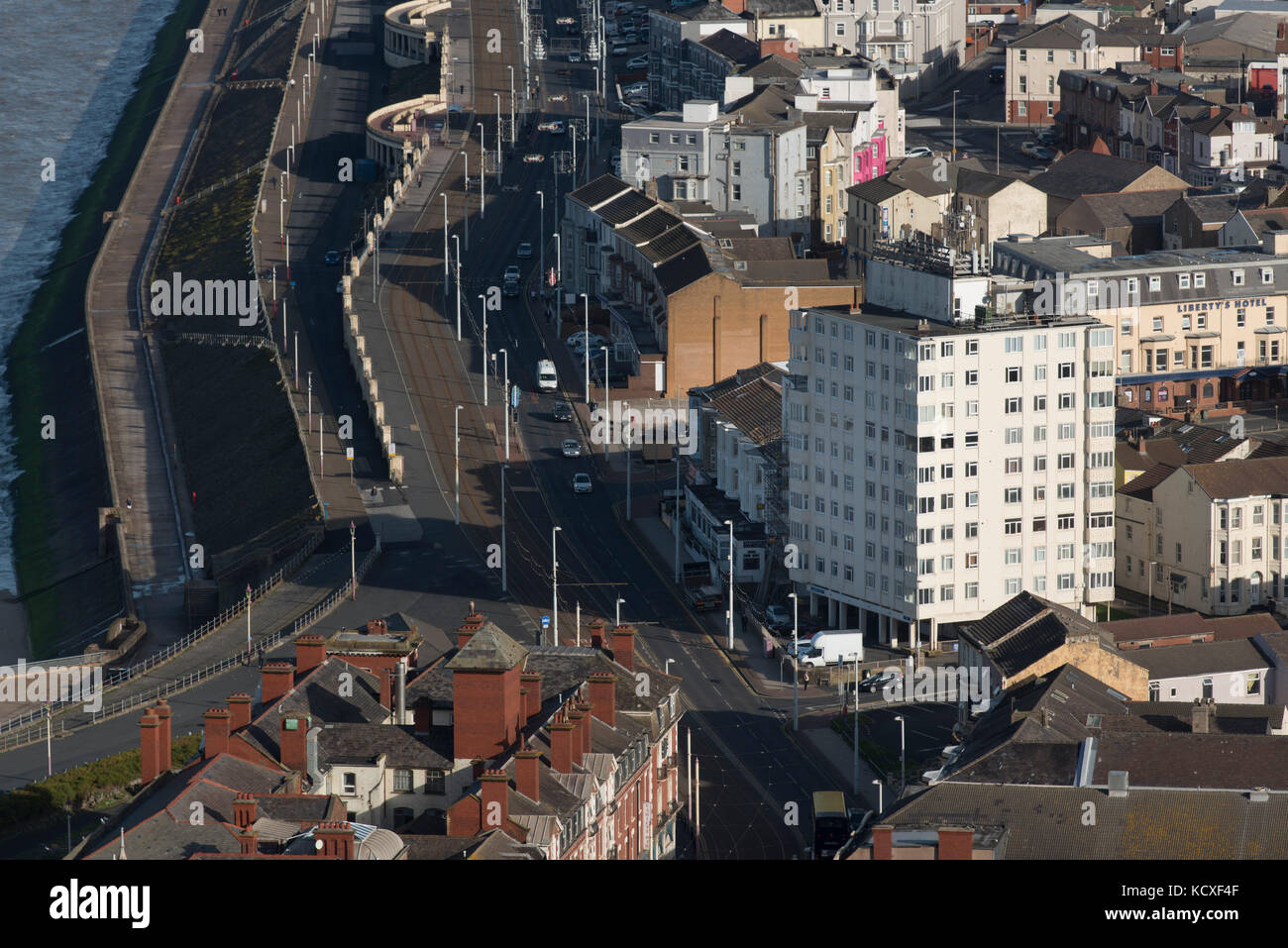 Regent court, sul lungomare di Blackpool. credito, lee ramsden / alamy Foto Stock