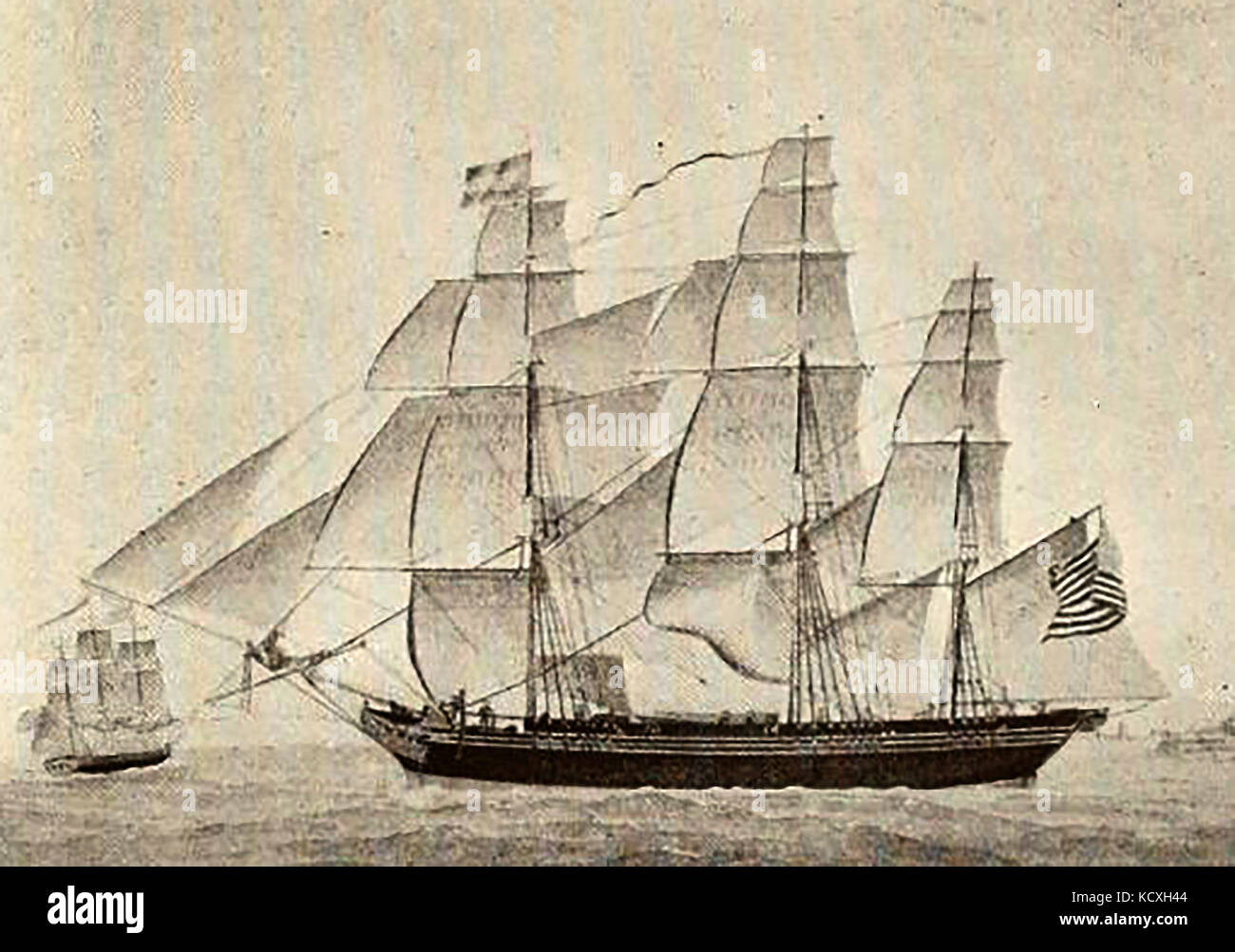 La 370 ton noi nave CINA - Costruito 1817 a Salem Foto Stock