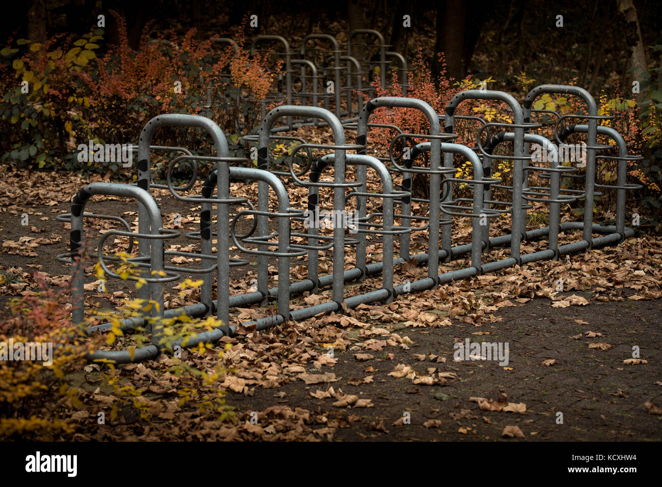 Bicicletta vuote sorge nella collezione autunno Foto Stock