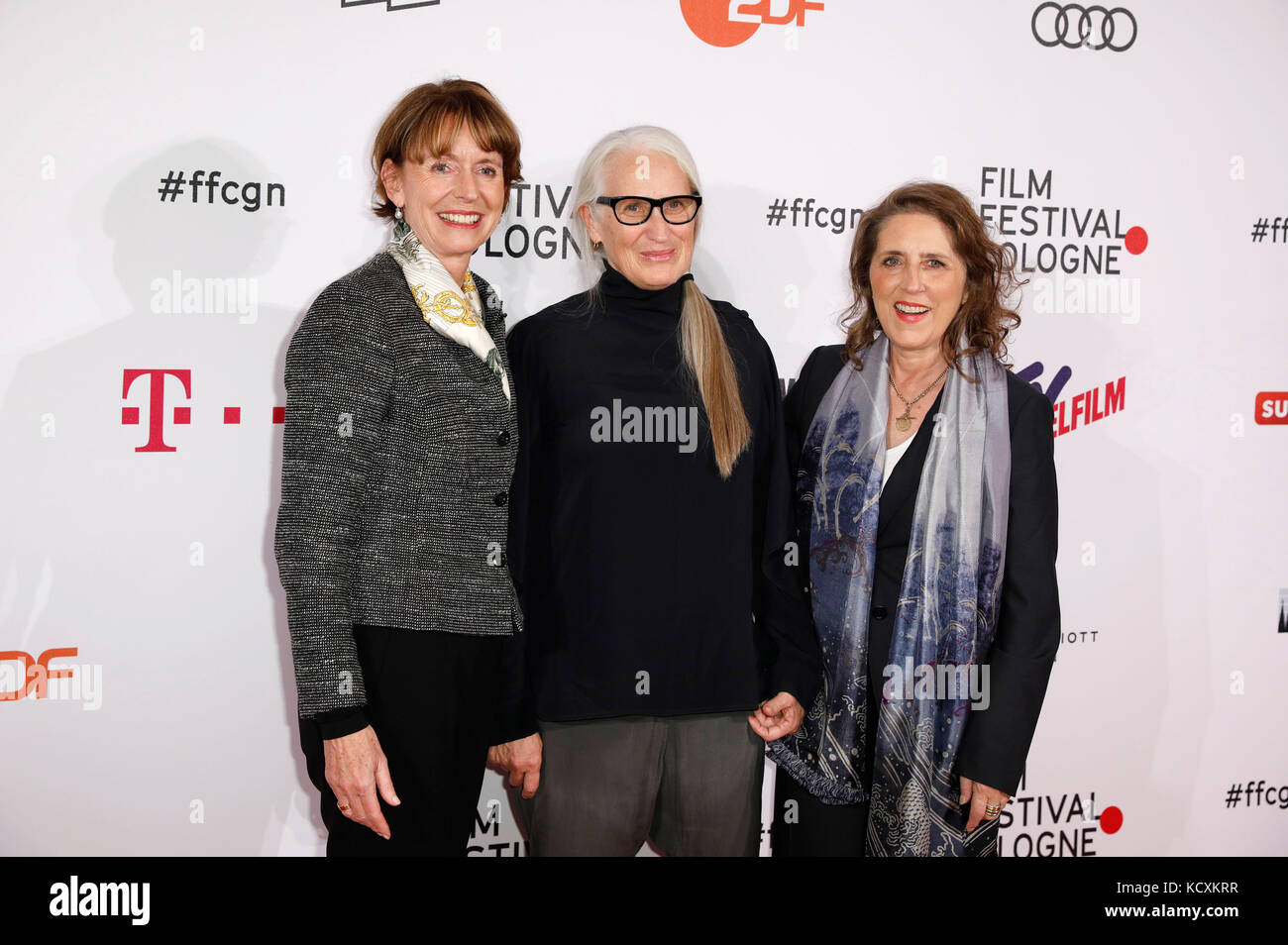 Henriette reker, Jane Campion e petra müller partecipare al film festival awards di Colonia 2017 durante il ventisettesimo film festival a Colonia börsensaal der ihk il 6 ottobre 2017 a Colonia, in Germania. Foto Stock