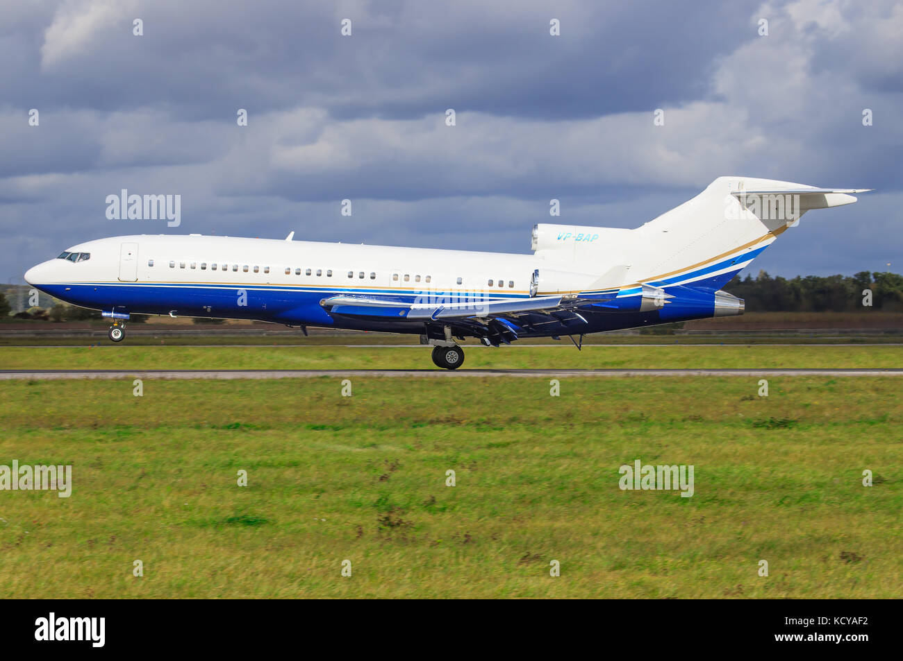 Stoccarda/Germania settembre 10, 2017: privato boeing 727 all'aeroporto di Stoccarda. Foto Stock