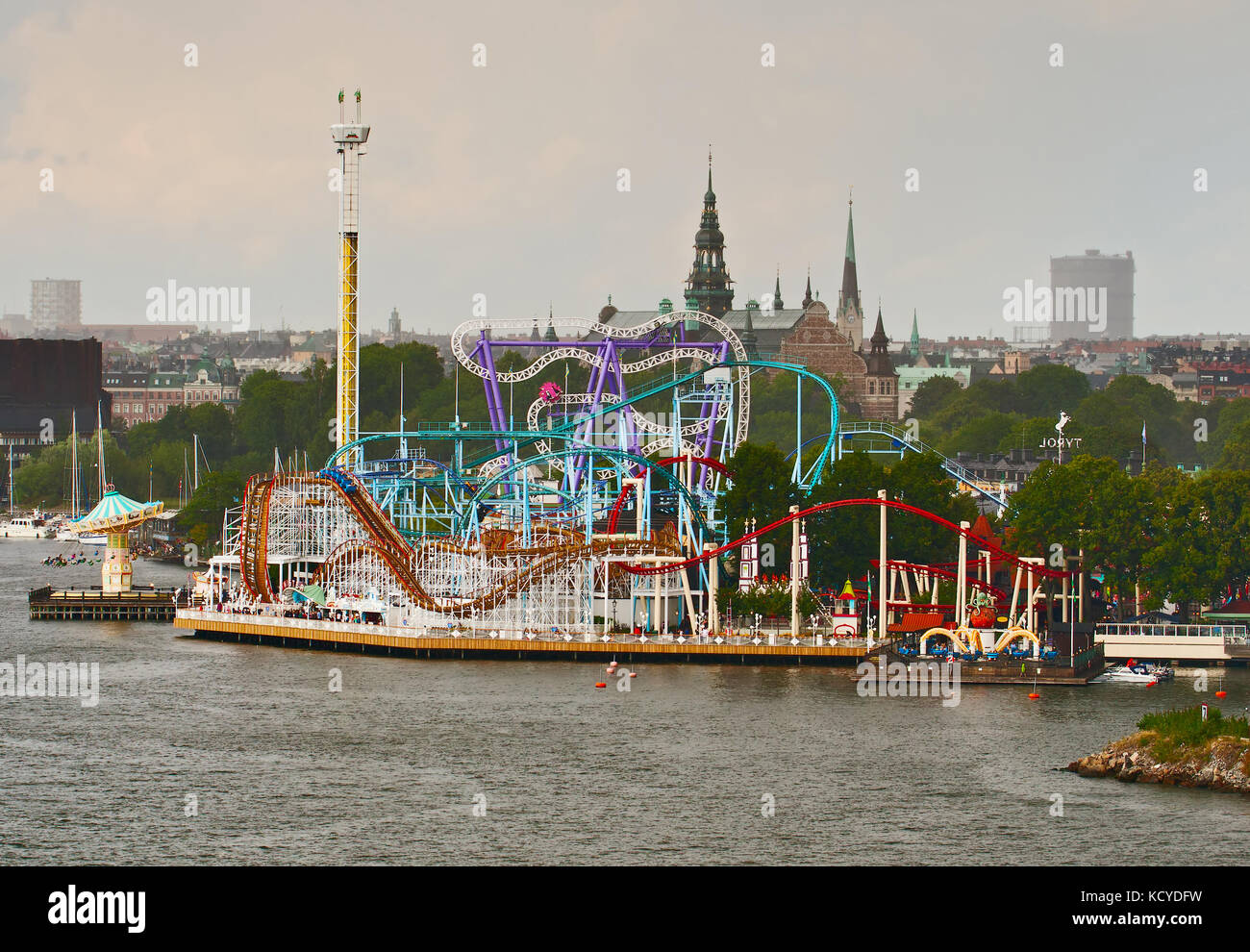 STOCCOLMA - 18 AGOSTO 2011: Parco divertimenti Grona Lund, Stoccolma, Svezia Foto Stock