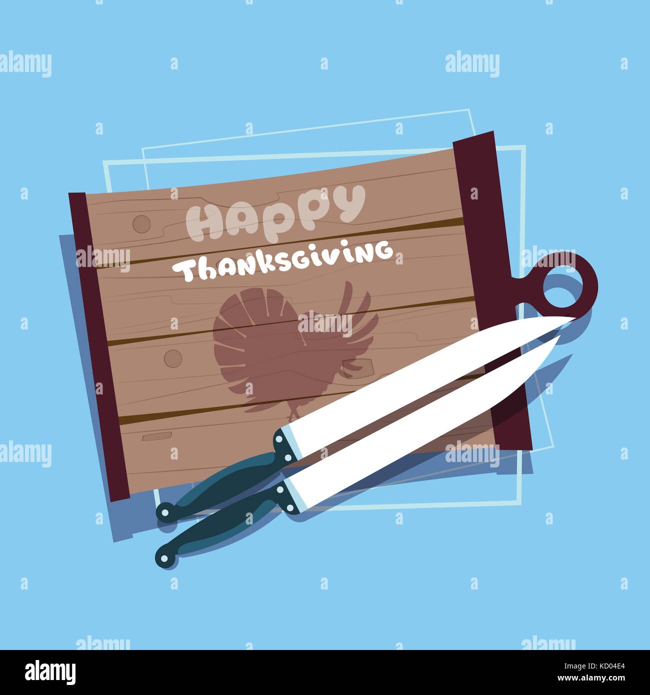 Felice giorno del ringraziamento autunno vendemmia tradizionale concetto di vacanza biglietto di auguri Illustrazione Vettoriale