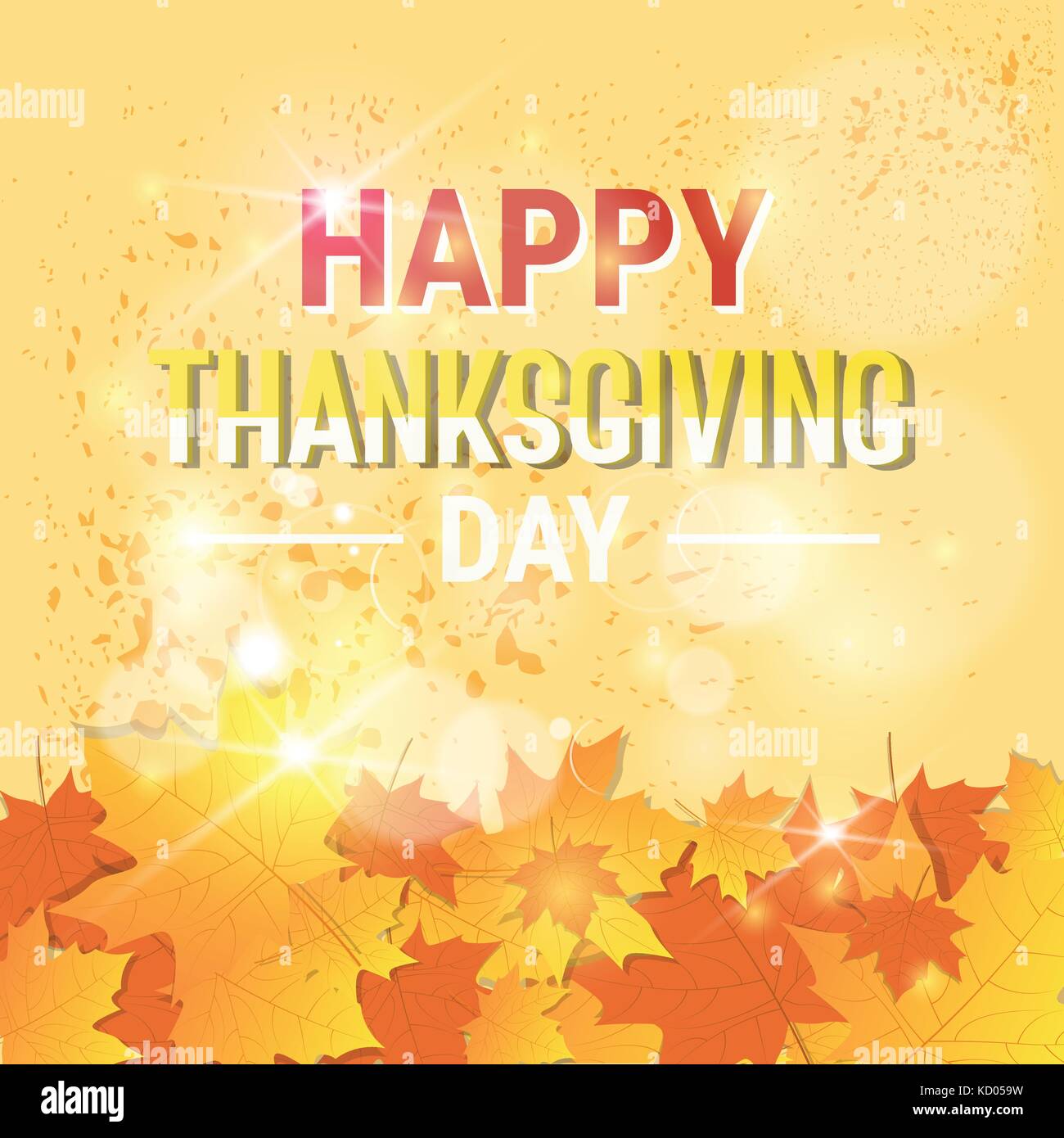 Felice giorno del ringraziamento autunno vacanza tradizionale biglietto di auguri Illustrazione Vettoriale