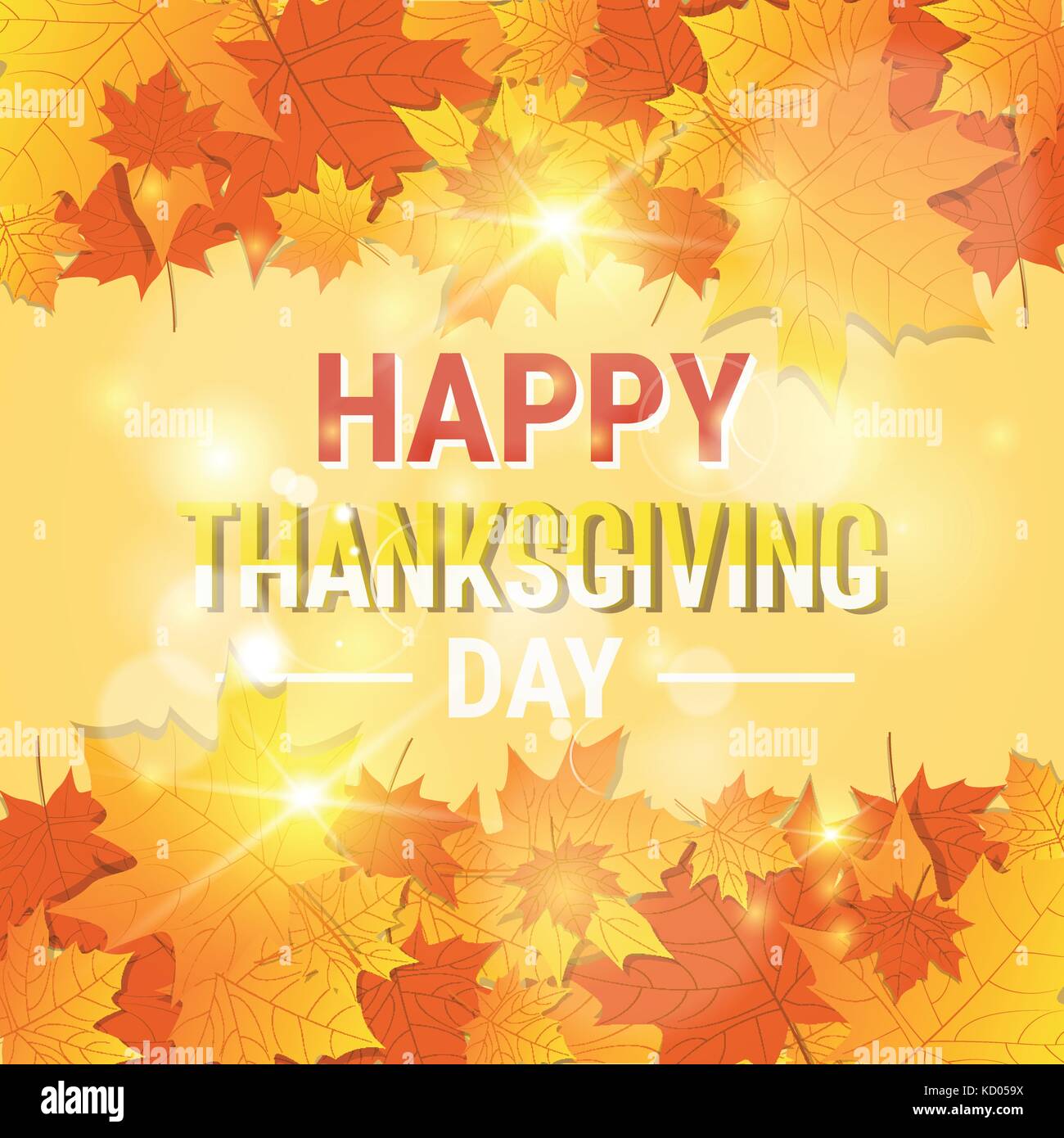 Felice giorno del ringraziamento autunno vacanza tradizionale biglietto di auguri Illustrazione Vettoriale