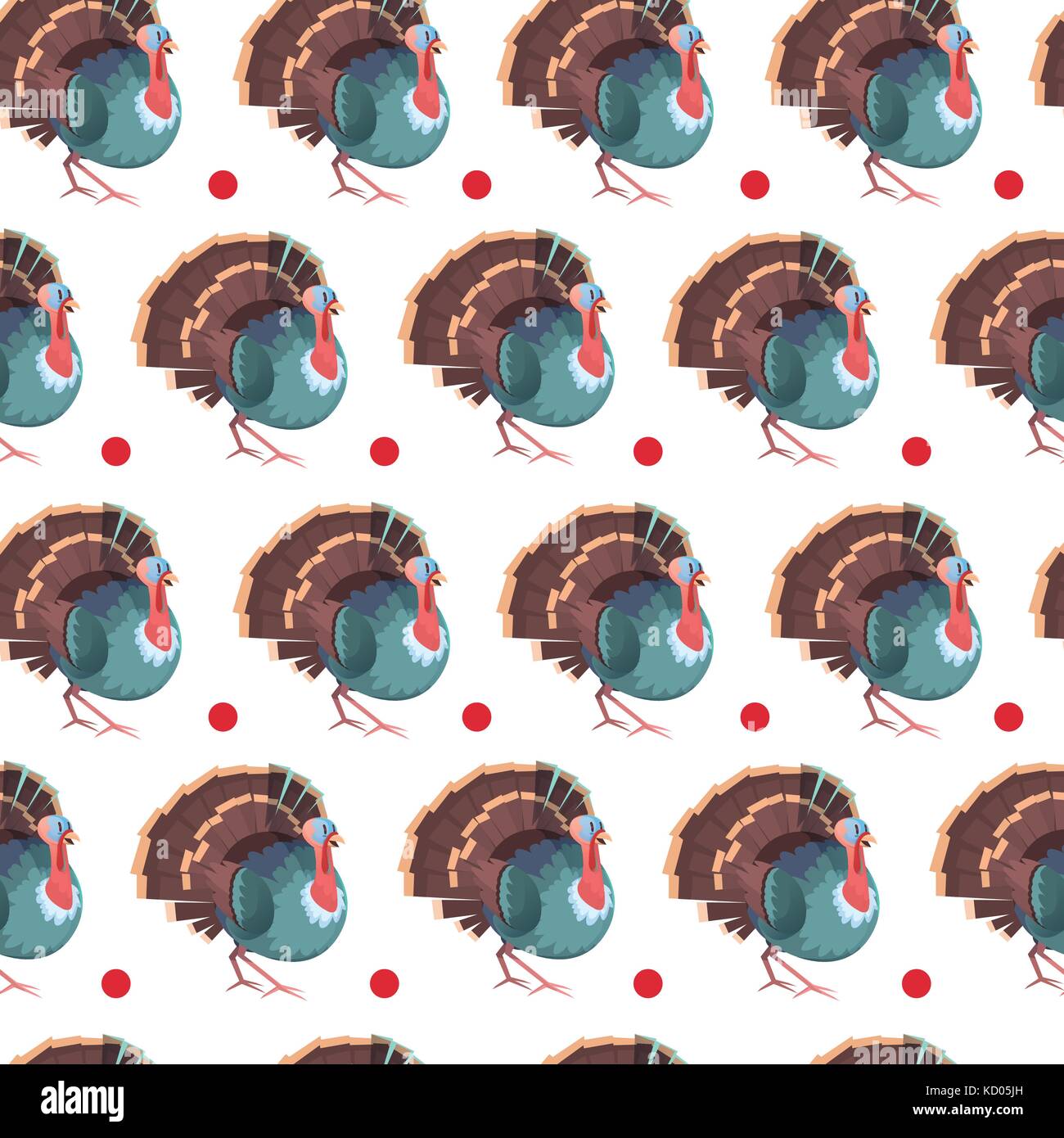 Autunno seamless pattern felice giorno del ringraziamento concetto tradizionale di ornamento per le vacanze con la turchia Illustrazione Vettoriale