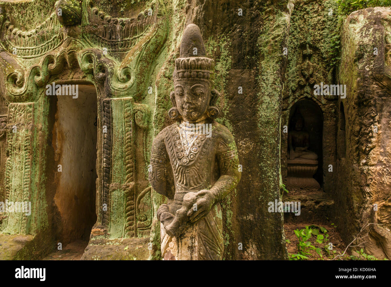 Pho win taung grotte monywa, Mandalay Foto Stock