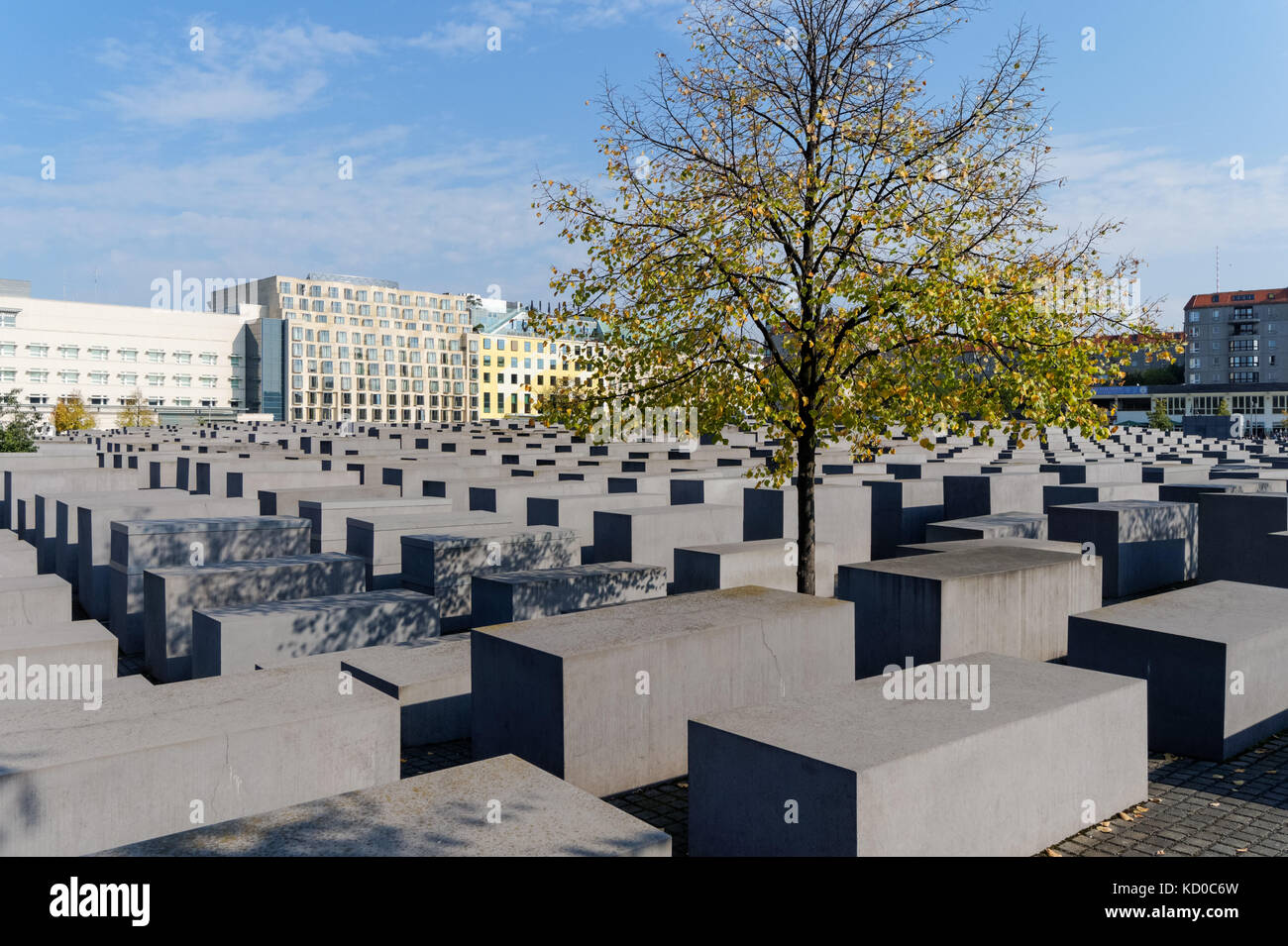 Il memoriale dell'Olocausto a Berlino, Germania Foto Stock