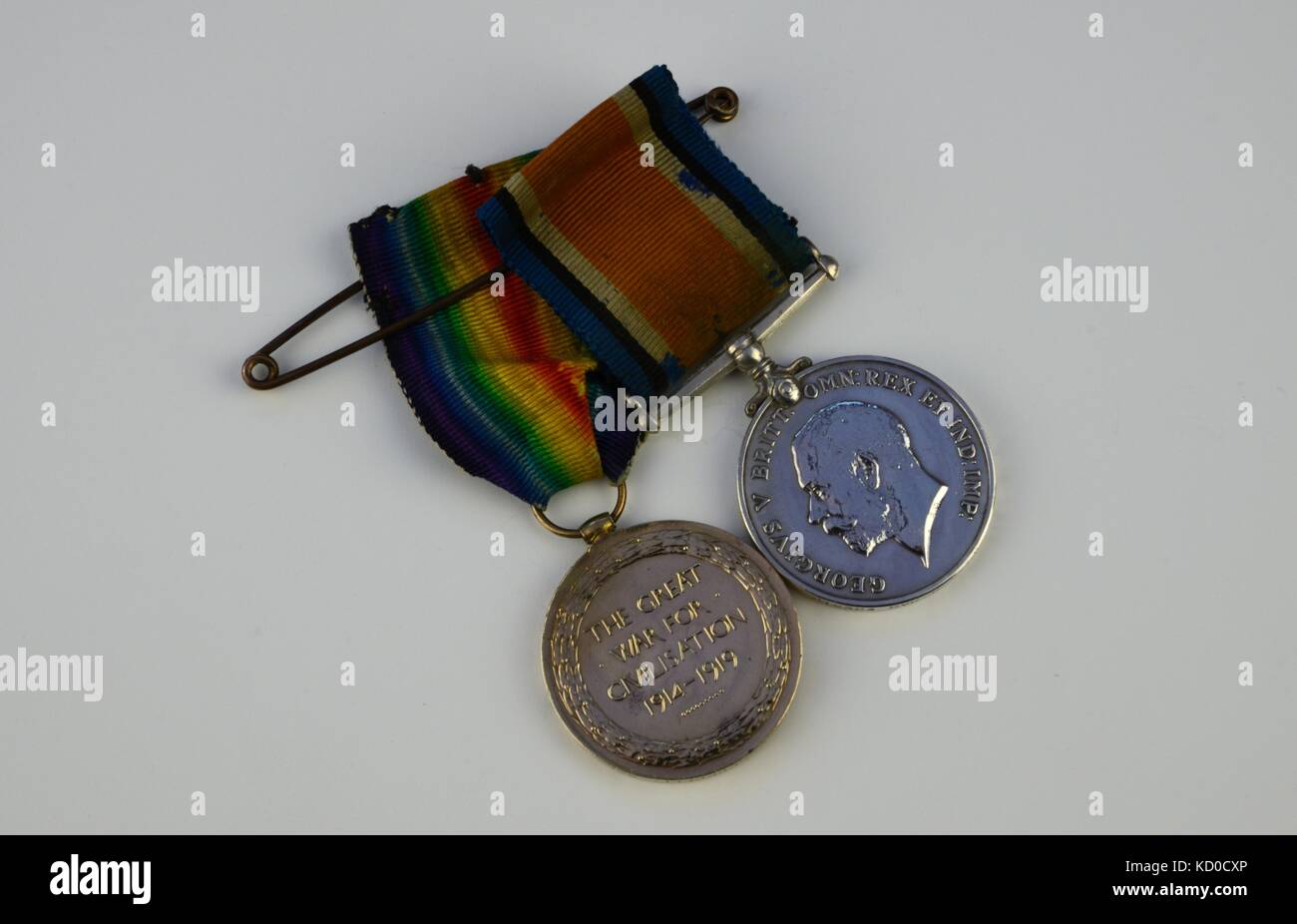 Ww1 britannico medaglie di guerra Foto Stock