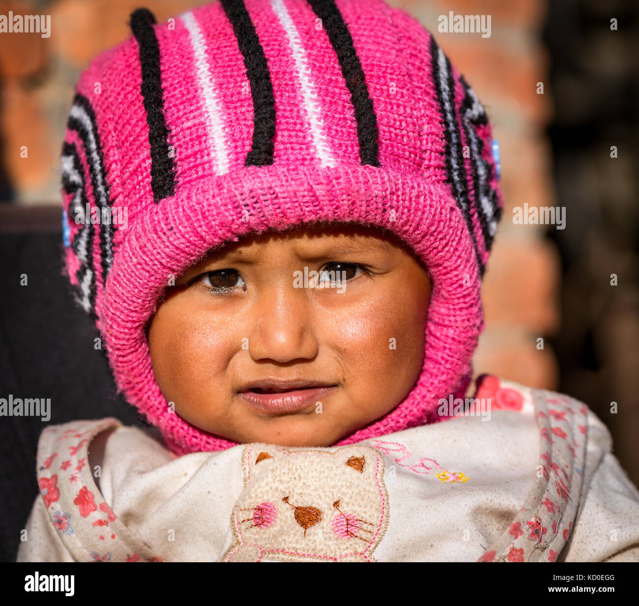 Bambina, Valle di Kathmandu, Nepal Foto Stock