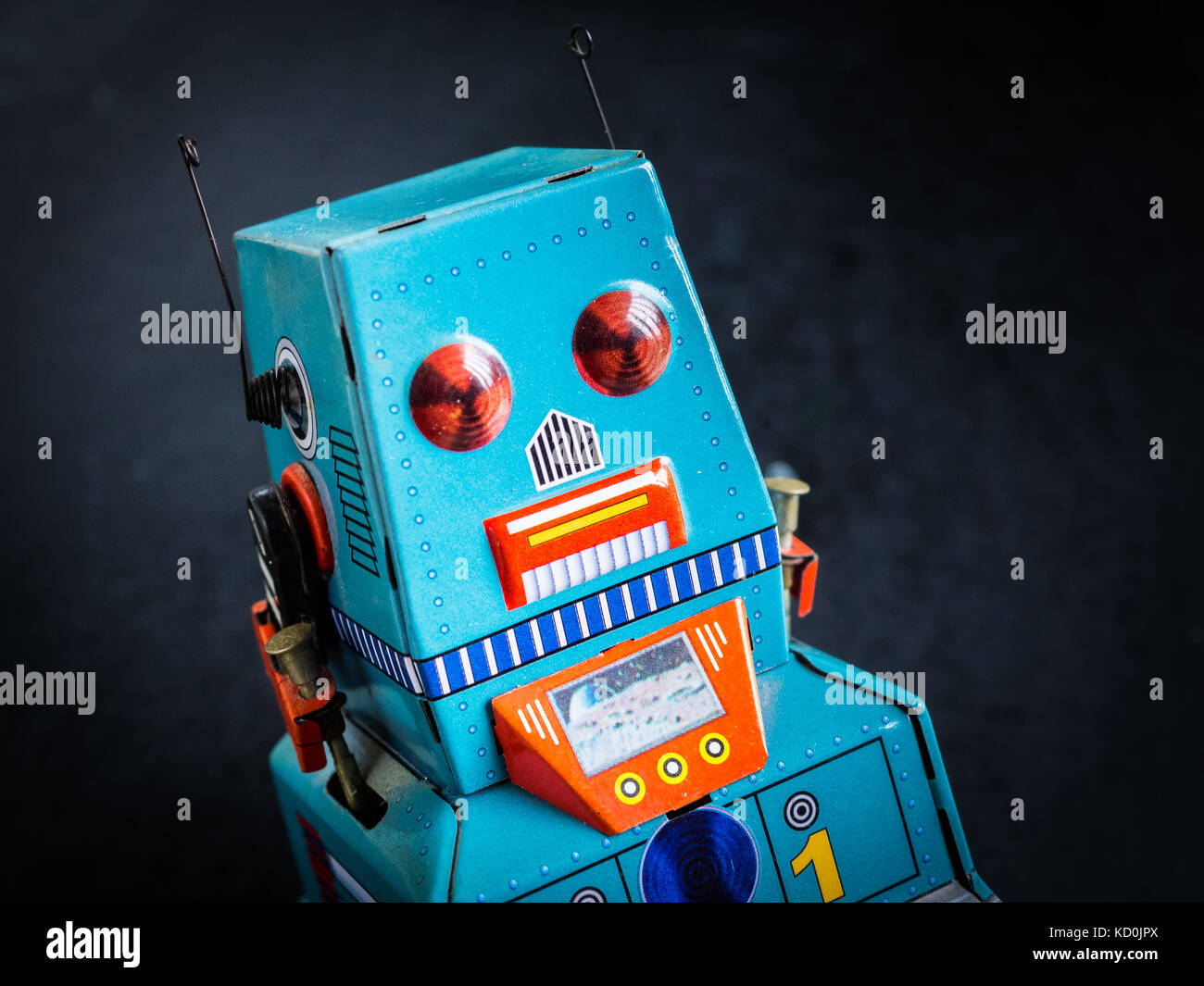 Robot giocattolo - latta retrò giocattolo robot Foto Stock