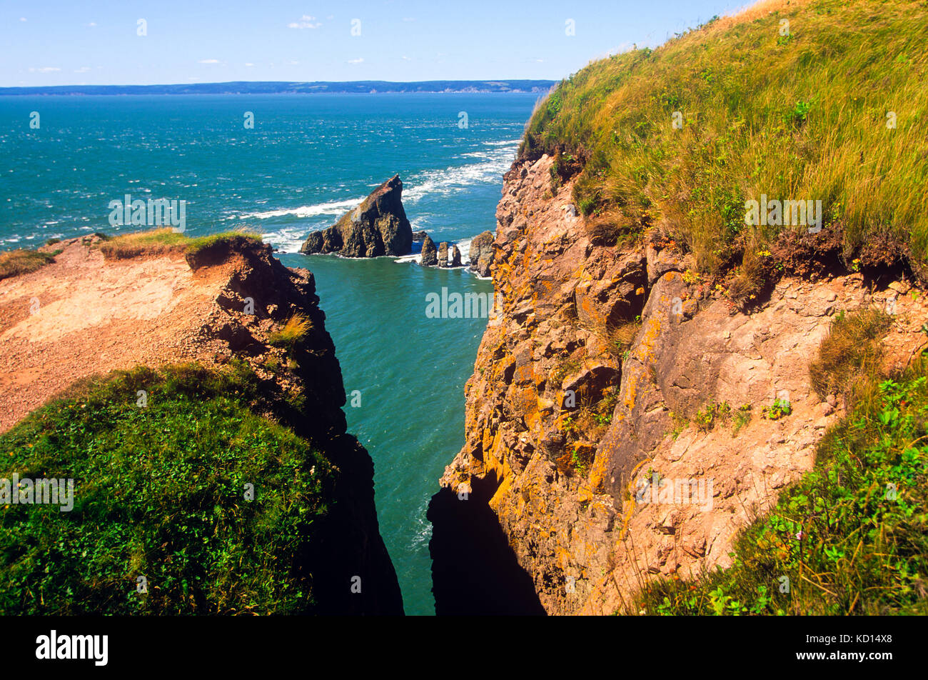 Cape split, baia di Fundy, Nova Scotia, Canada Foto Stock