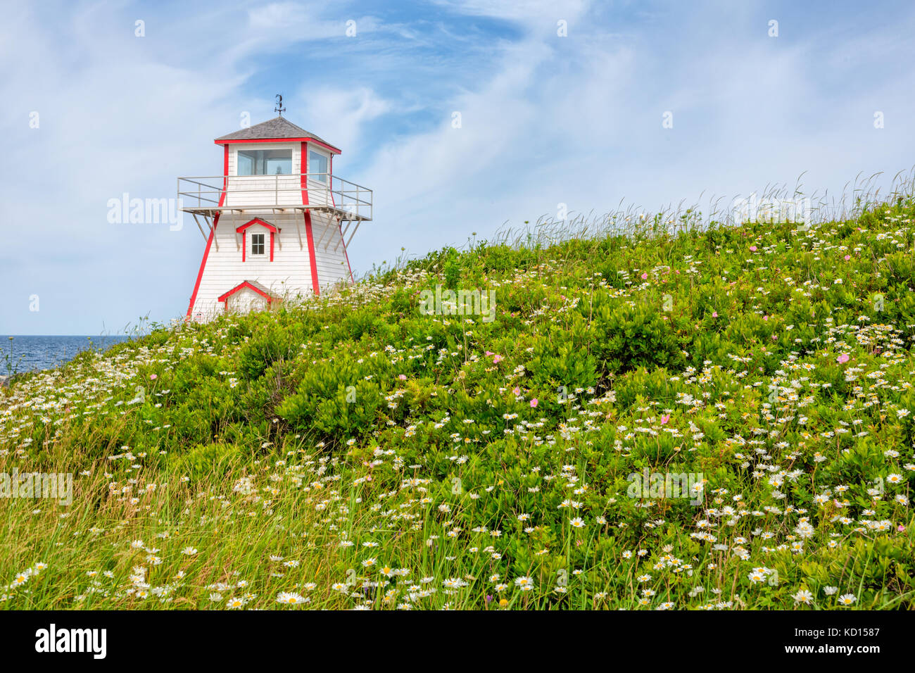 Faro, arisag parco provinciale, sunset trail, Nova Scotia, Canada Foto Stock