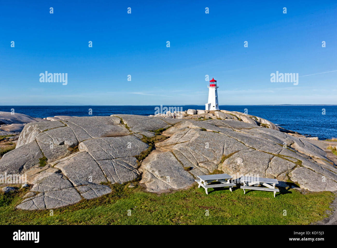 Faro, peggys cove, Nova Scotia, Canada Foto Stock