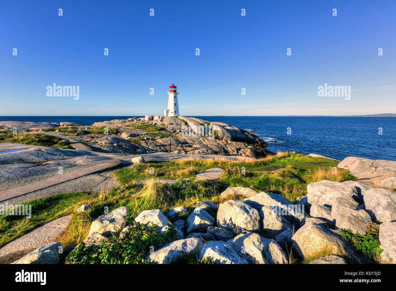 Faro, peggys cove, Nova Scotia, Canada Foto Stock