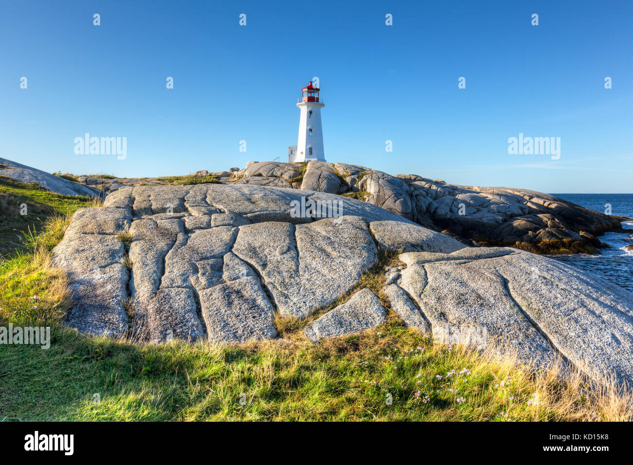 Faro, peggys cove, Nova Scotia, Canada Foto Stock