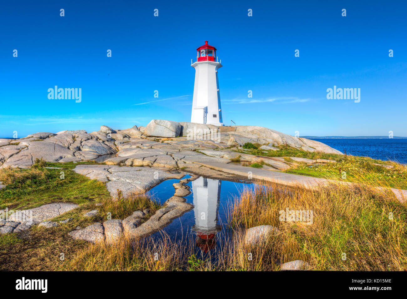 Faro, peggys cove, Nova Scotia, Canada Foto Stock