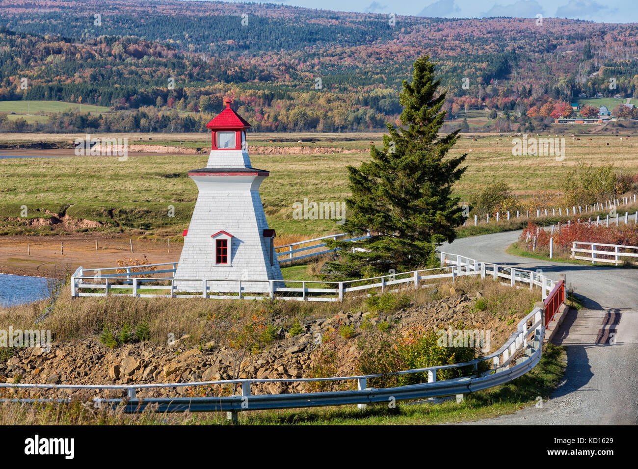 Faro, marys point road, Harvey, Albert County, New Brunswick, Canada Foto Stock