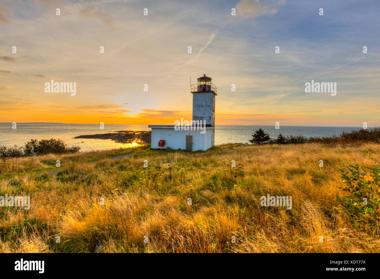 Sunrise, quaco Capo Faro, baia di Fundy, New Brunswick canada Foto Stock