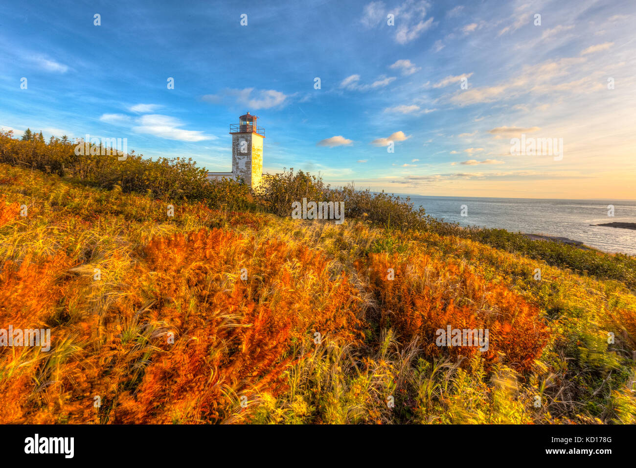 Quaco Capo Faro, baia di Fundy, New Brunswick canada Foto Stock