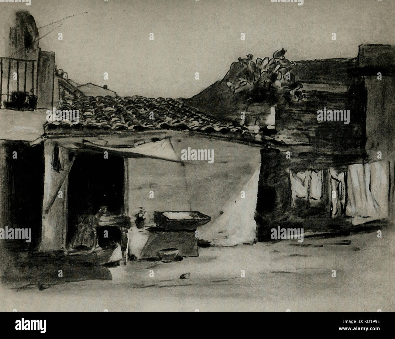 Nella periferia di Palermo, Italia, circa 1900 Foto Stock