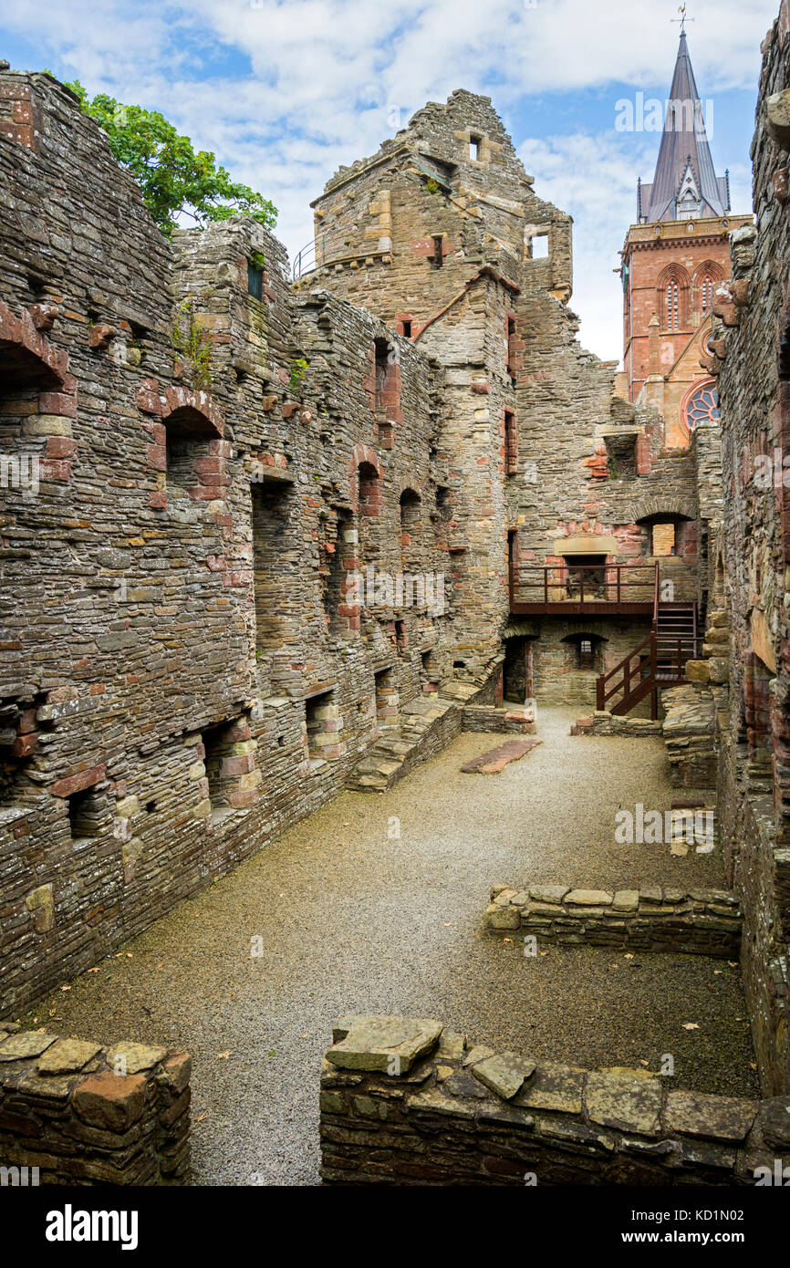 Il Palazzo del Vescovo, Kirkwall, Orkney continentale, Scotland, Regno Unito. Foto Stock