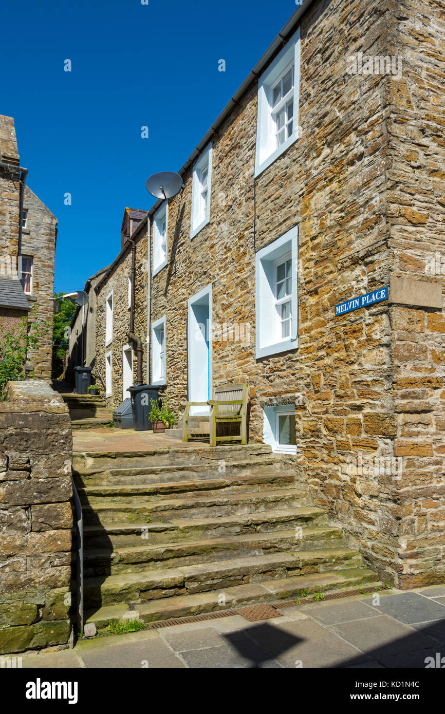 Melvin Place, Off Dundas Street, Stromness, Orkney Mainland, Scozia, Regno Unito. Foto Stock