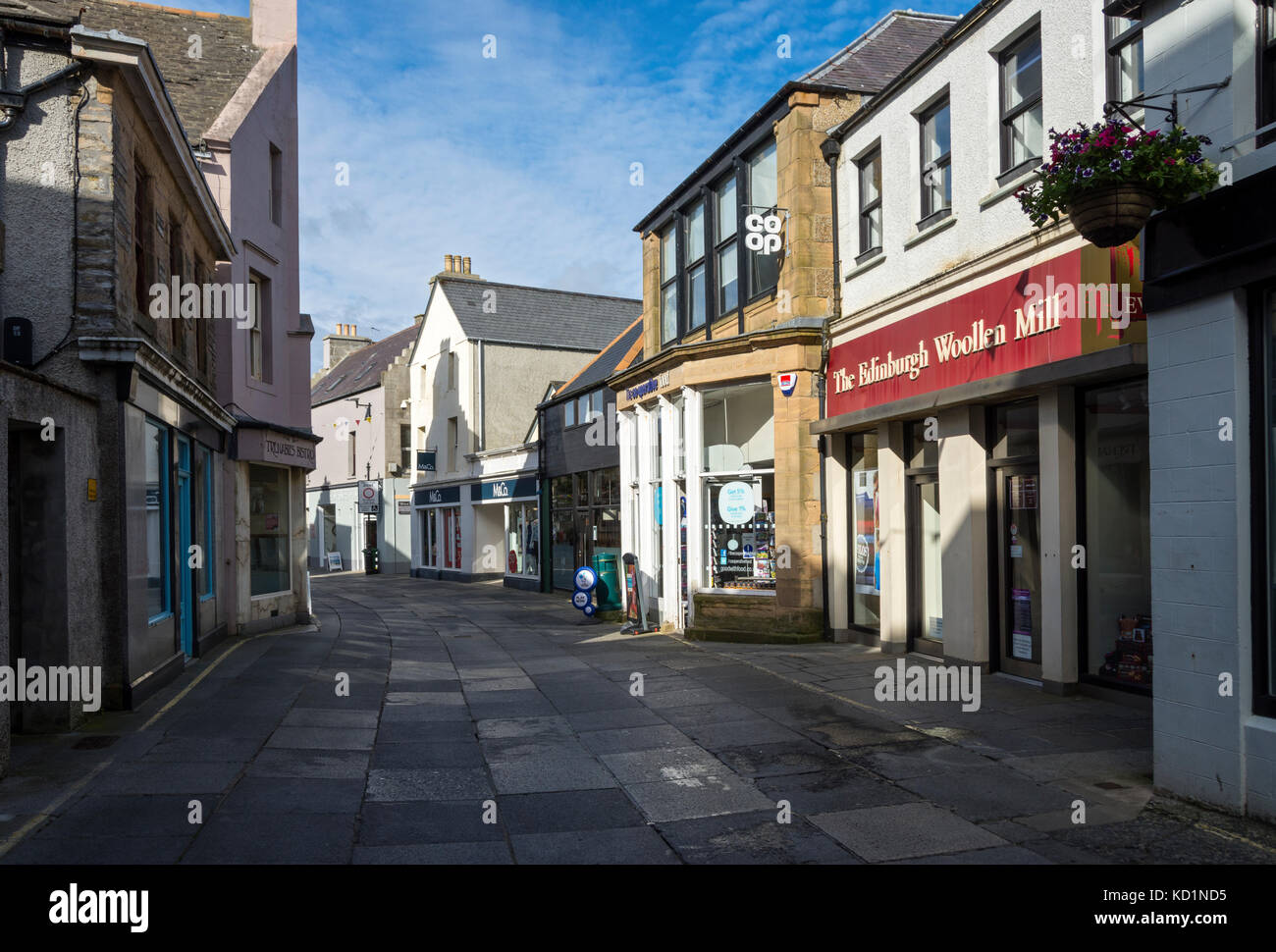 Albert Street, Kirkwall, Orkney continentale, Scotland, Regno Unito. Foto Stock