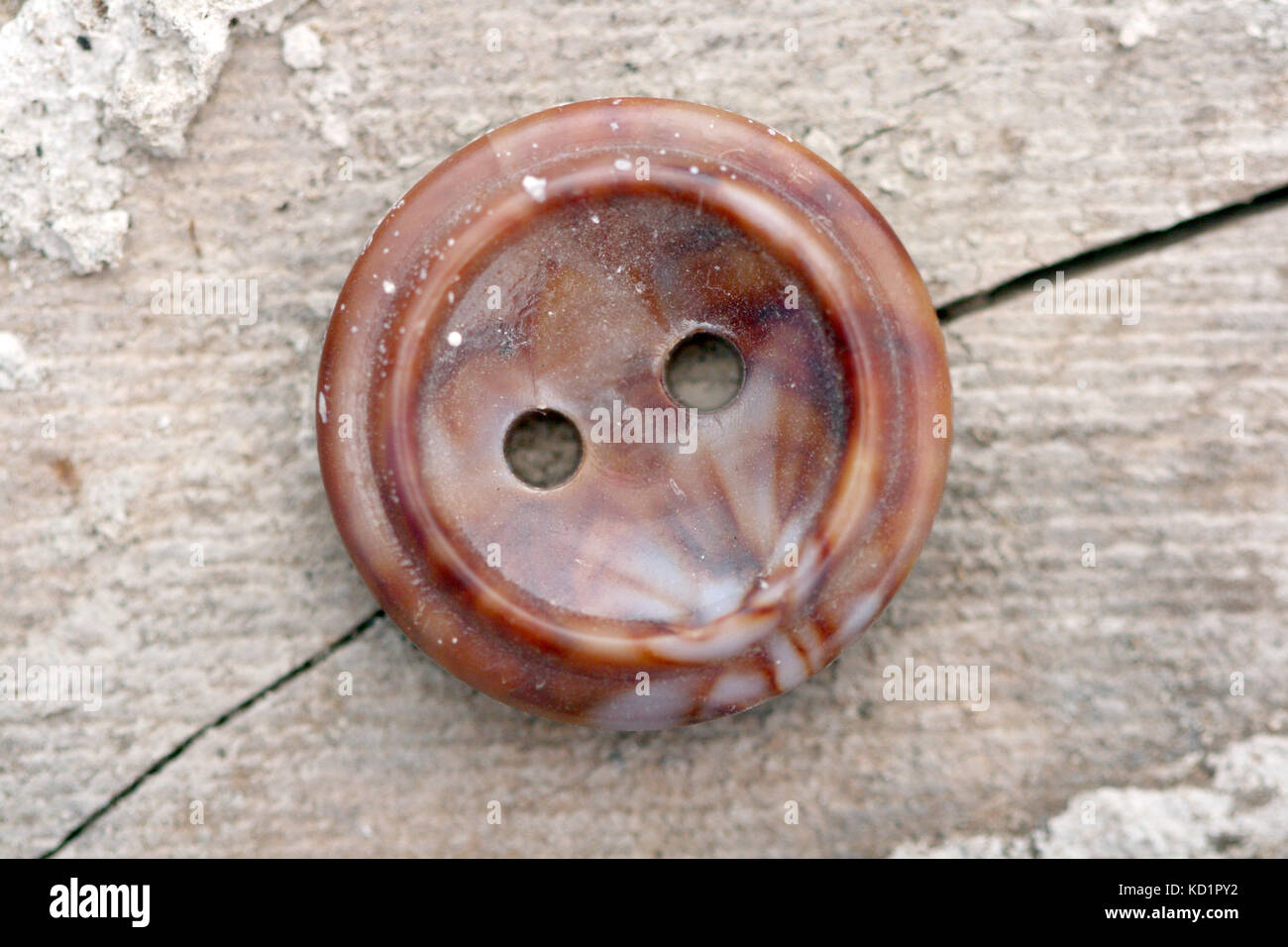 Immagine del vecchio usato pulsante sweing Foto Stock