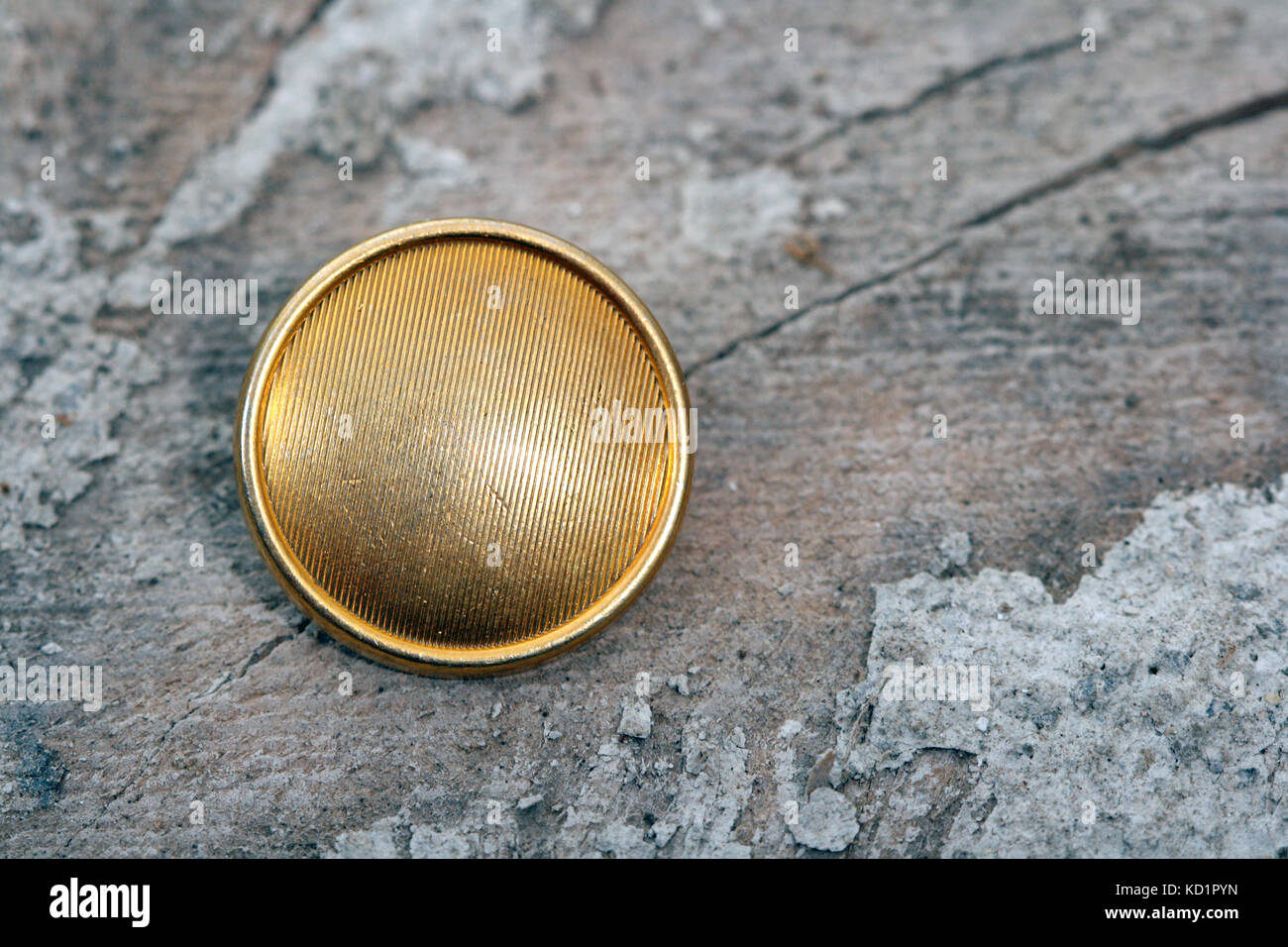 Immagine del vecchio usato pulsante sweing Foto Stock
