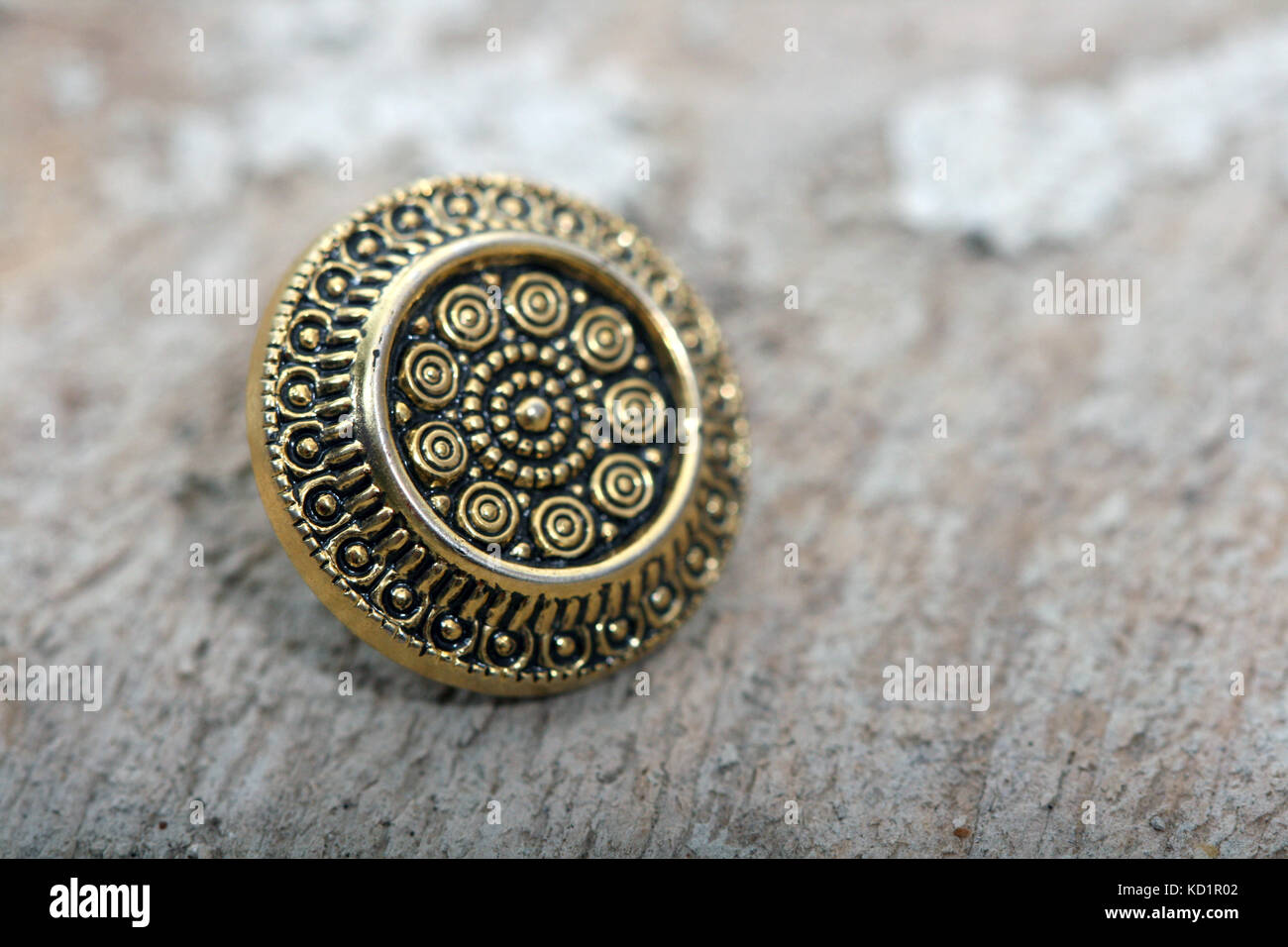 Immagine del vecchio usato pulsante sweing Foto Stock