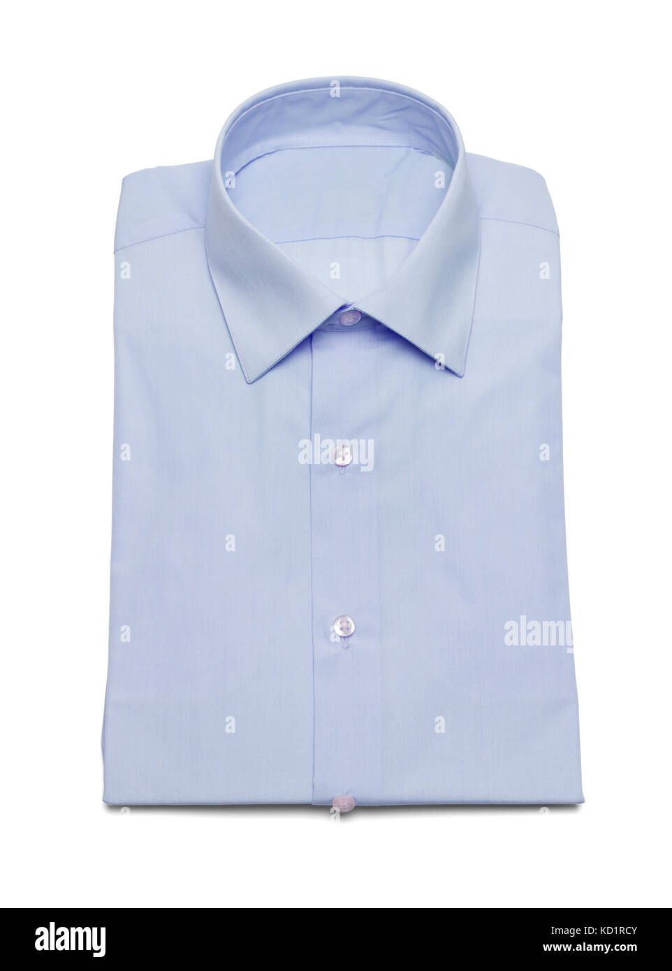 Collare blu pulsante su Dress shirt isolato su uno sfondo bianco. Foto Stock