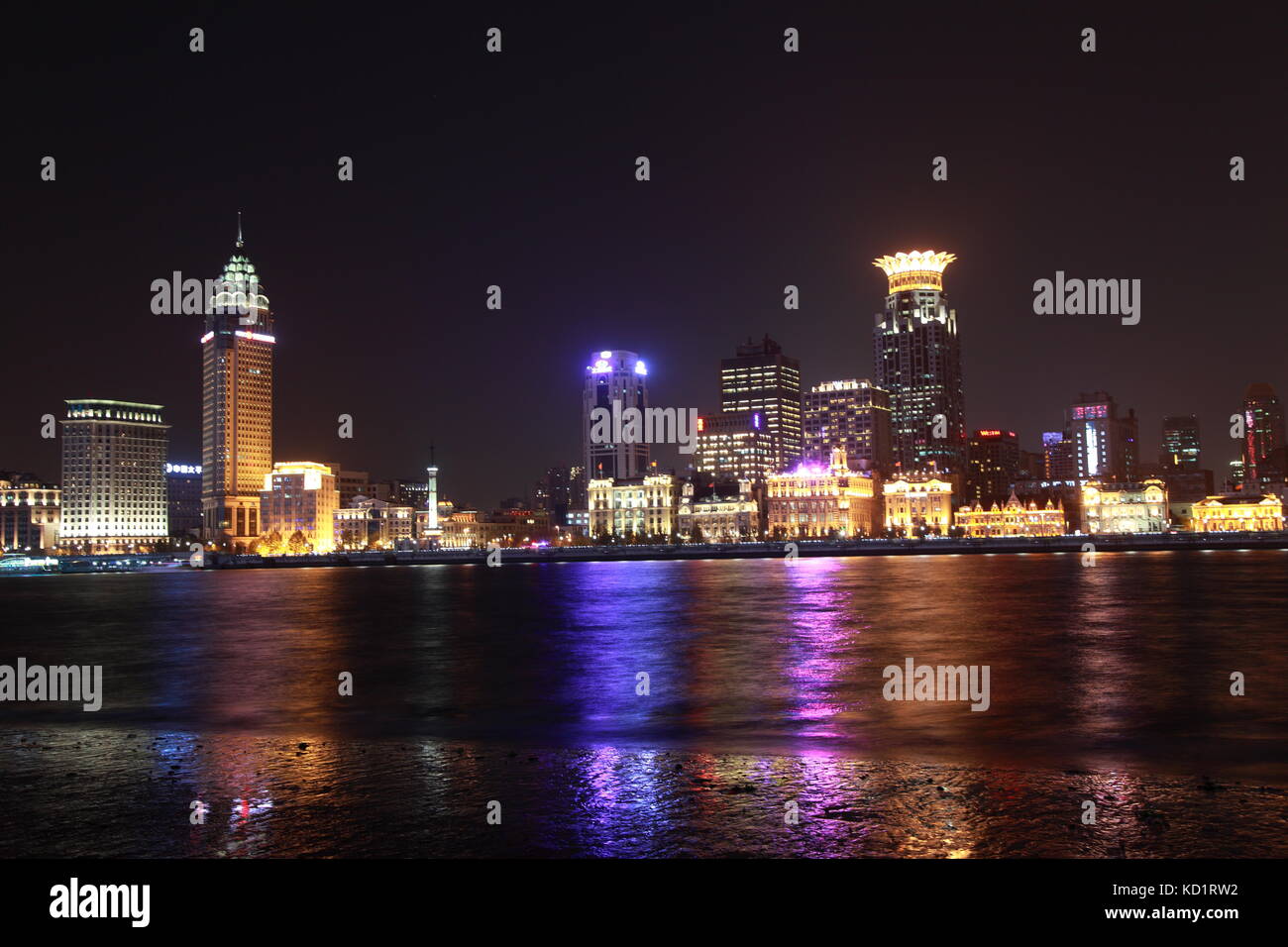 Banca del fiume Huangpu Foto Stock