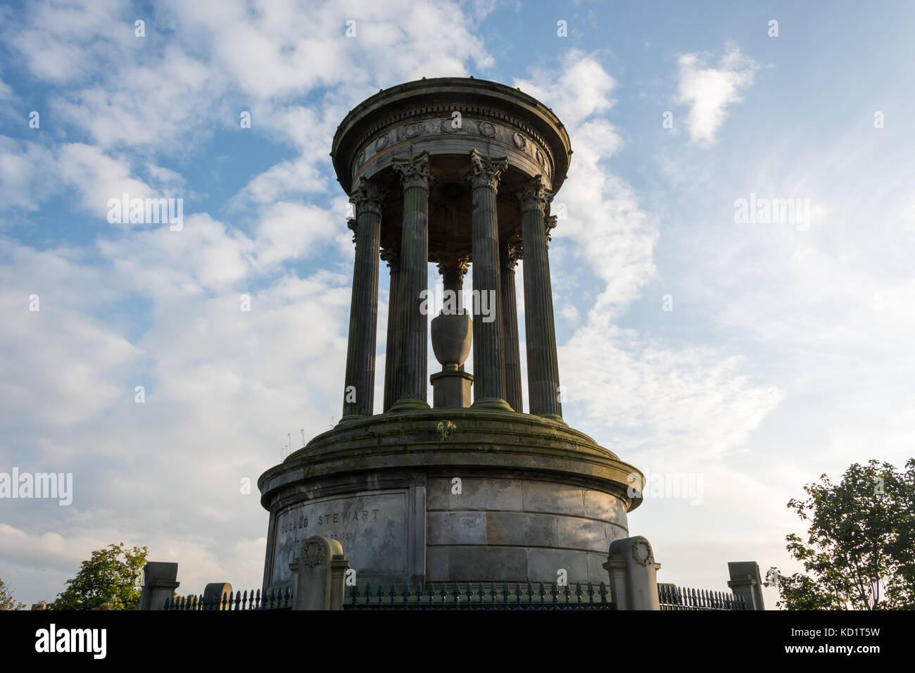 Dugald stewart monumento su Calton Hill a Edimburgo, Scozia Foto Stock